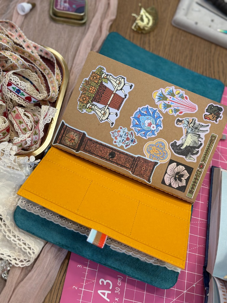 Orange leather journal